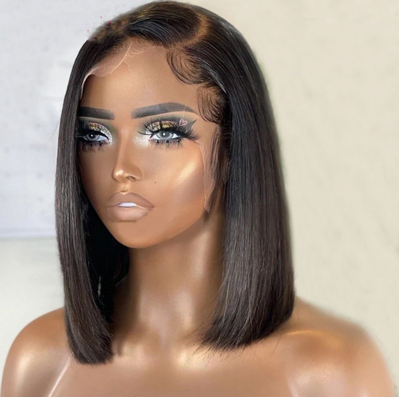 Short Bob Wigs 4x4 Brazilian Wave Lace Front Wigs For Black Women
