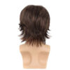Short Brown Wig For Mens Layered Natural Fluffy Synthetic Hair Wig