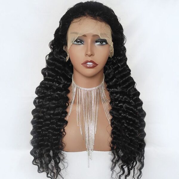 Diepe Golf Braziliaanse 150% 180% Menselijk Haar 13x4 Frontale Lace Top Pruik