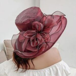 Sombrero de iglesia flexible y transpirable de verano para mujer