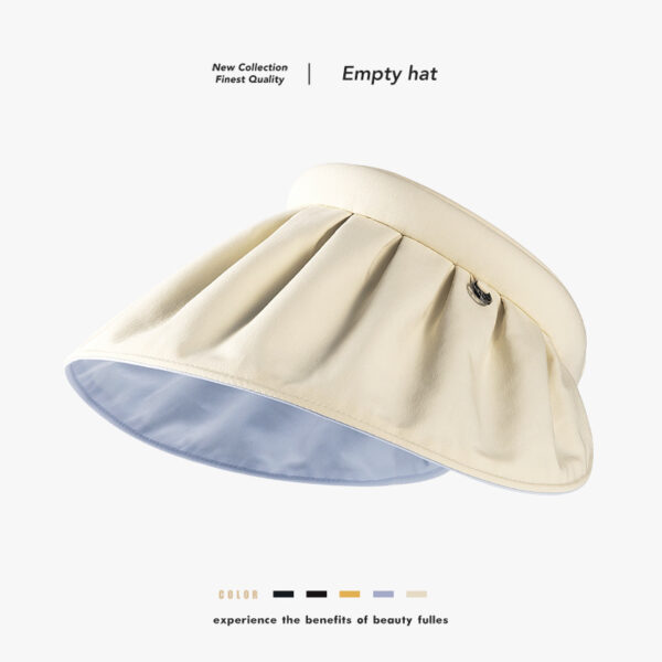 Large Brim Summer UV Protection Rolled Up as a Headband