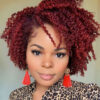 Afro Kinky Wig With Diagonal Bangs Synthetic Wig