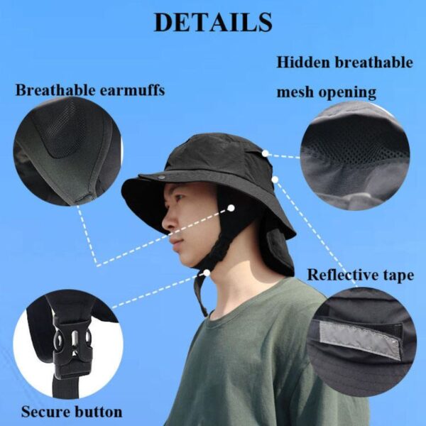 UPF50+ UV 보호 속건성 반사 서핑 모자