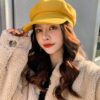양모 모자 겨울 베레모 숙녀 화가 모자