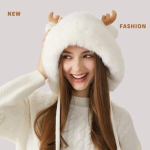 Christmas fashion casual new cute Antlers three hair ball knitted hat