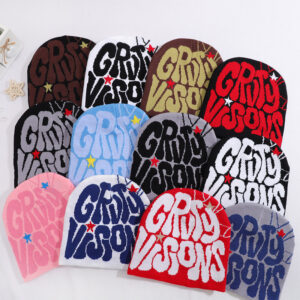 2024 Cotton 3d puff beanies crochet slouchy winter hat